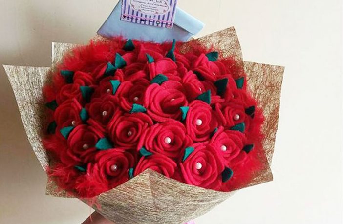 Berikut Langkahlangkah Membuat Bunga Buket dari Flanel